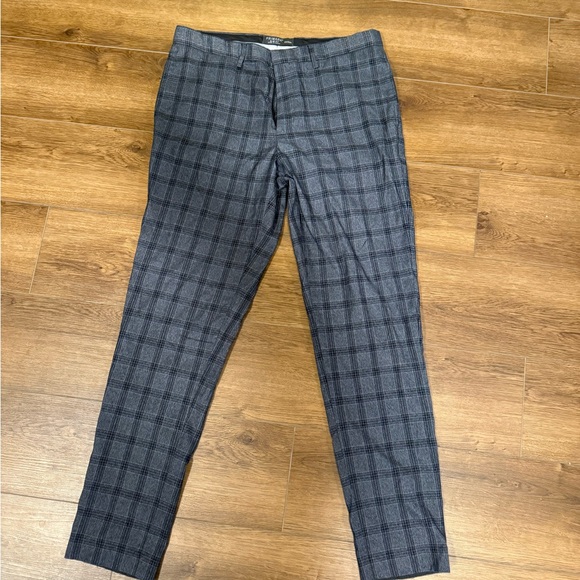 Primark Men's Gray Checkered Pants - Picture 1 of 2